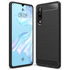 Flexi Slim Carbon Fibre Case for Huawei P30 - Brushed Black